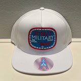 STREETMILITARYBRAND OILERS EDITION WHITE SNAPBACKS