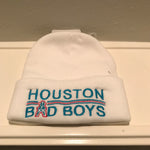 HOUSTON BAD BOYS WHITE BEANIES